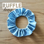 《ラッフルLong》小さいギンガム 忘れな草　猫の首輪