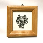 クルクルにゃん*切り絵原画