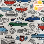 丈夫 で 扱い易い 一枚仕立て のランチョンマット！生成り生地のアメ車柄 20×30 24×31 24×32 25×30 30×40 40×40 45×45 40×50 40×60