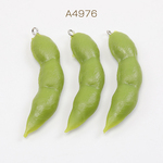 A4976  6個  チャームパーツ プラスチック製 食べ物チャーム 野菜チャーム キーホルダーパーツ 食品サンプル カン付き 1.5×6cm  3 x（2ヶ）