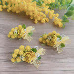 ワンコ用リボン♡ミモザ💛 NO.1 やっとこピン