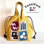 tuttifun＊黄色の巾着バッグ