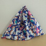 送料込♡お手頃サイズ♡あずま袋♡エコバッグにも♡コーイケルホンディエ/ブルー