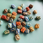 【2色ペア4コセット】JIRI＊IVANA#czech beads#チェコビーズ　lizard 🦎12✖️10㍉　mixassort/ bronze