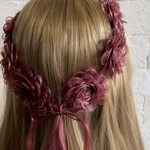 【現品限り】ローズリボン連結ヘアピンエクステ　大