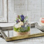 ✽仏花にもおすすめ✽自然を感じる✽ボタニカルグラス M size【botanical glass ～blue～】