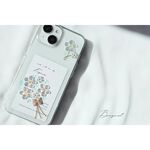【 bouquet 】クリア 花 パール クリアケース iPhone Android 全機種対応