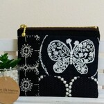 🏵️ミナペルホネン生地使用🍒送料無料【ポーチ】アネモネ anemone タンバリン フォレストウィング プチギフト 小物入れ minaperhonen フォーマル　プレゼント　ギフト　敬老の日