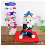 マルチーズ　五月わんこ人形♡こどもの日に♪健やかに幸せ願う　(MII WOOL)