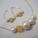 コットンパールセット✴︎ネックレス✴︎ピアス