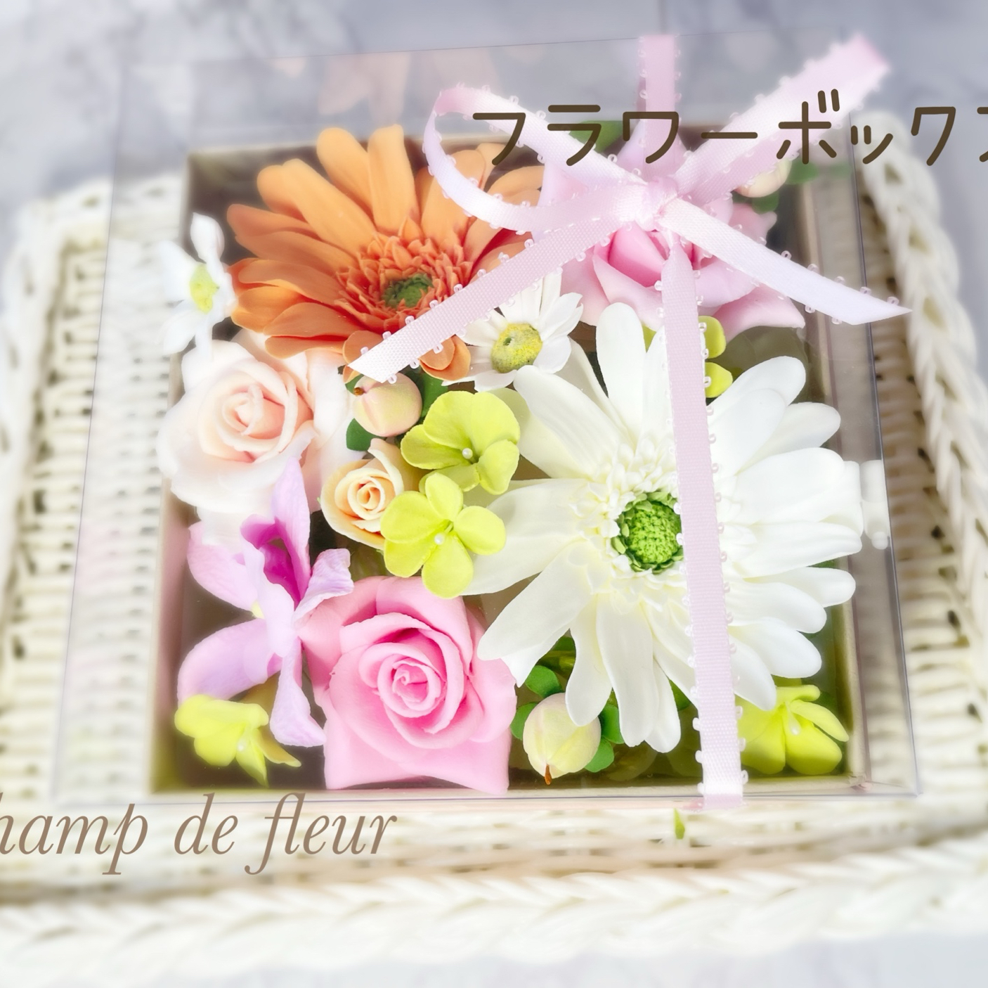 クレイフラワー♡フラワーリース♡花の妖精さん♡ハンドメイド