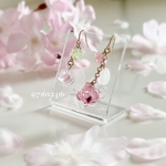 春色金平糖と桜茶のピアス