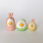 🐣イースターぴよこ隊 (置物 ꕤ 3匹セット)