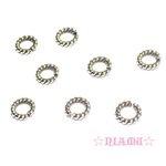 【ロープリング】カレンシルバー　５mm開閉タイプ　5個入り　ハンドメイド素材