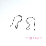 【Silver925ピアスフック】１ペア　ハンドメイド素材