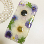 iPhone6・6sケース☆押し花ケース☆アネモネ☆ビオラ☆パープル☆ボタニカル