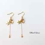 シャンパンゴールドの星☆ピアス／イヤリング
