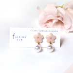 桜花　＊陶器ピアス and イヤリング