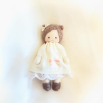 女の子doll＊ リボン柄ワンピース　羊毛フェルトドール　
