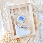 iPhone13 iPhone14 iPhoneスマホケース　押し花　ドライフラワー　お花　忘れな草