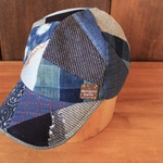 藍染古布とデニムのCAP