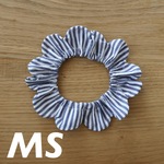 猫首輪《MS》ストライプ ネイビー