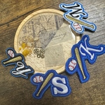 野球好きさん見て！！野球イニシャルワッペン2枚¥780