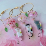 ぶら下がりにゃんこ 桜🌸ブチ(三色団子)
