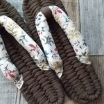 布ぞうり：khakiカーキ25cm/Multi garden