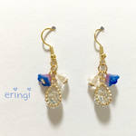 フラワードロップピアス