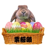 【Happy Easter】うちの子ダイカットリバーシブルアクリルキーホルダー
