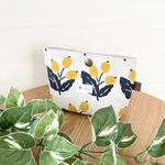 北欧柄ボタンポーチ