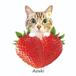 うちの子イラスト【123.いちご】ペット似顔絵 犬 猫 うさぎ フェレット　