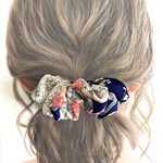 シュシュ着物リメイクシュシュヘアゴム送料無料ハンドメイド着物リメイクシュシュヘアゴム着物リメイクシュシュ和柄ヘアゴムA-20