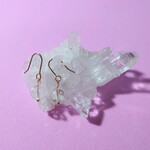 希少！オイルインクォーツ 天然石 シンプル ピアス(イヤリング)