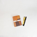 皮革のパッチワークのmini6穴バインダー mini60