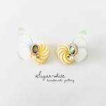 🦋🍬 Butterfly series ✵ 妖精キャンディの耳飾り  《 lemon heart 》ピアス  イヤリング  
