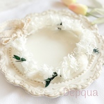 【送料無料】ベビーキッズ花冠　~羽付き4種のwhitegold~  花かんむり　ベビー　キッズ　はなかんむり　リングガール　ベビー花冠　子供用花冠　結婚式　誕生日　バースデー