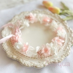 【送料無料】ベビーキッズ花冠　~snow gray~  花かんむり　ベビー　キッズ　はなかんむり　リングガール　ベビー花冠　子供用花冠　結婚式　誕生日　バースデー