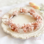【送料無料】ベビーキッズ花冠　~rose pink silver~  花かんむり　ベビー　キッズ　はなかんむり　リングガール　ベビー花冠　子供用花冠　結婚式　誕生日　バースデー