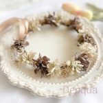 【送料無料】ベビーキッズ花冠　~fluty pink~  花かんむり　ベビー　キッズ　はなかんむり　リングガール　ベビー花冠　子供用花冠　結婚式　誕生日　バースデー