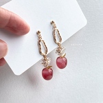 NEW❣️🍎受注製作🍎可愛いりんごアクセサリー④(りんごの色が選べます！ピアスorイヤリング)