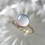 うるつやリング　淡い夕焼け  空　とろけるピンク 水色 夕暮れ グラデーションカラー フリーサイズ