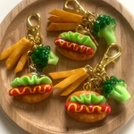ホットドック　ポテト　フェイクフード　フェイクスイーツ　チャーム　食品サンプル　ミニチュアフード