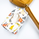 ポータブル✳︎ポケットティッシュケース　椿コーギー
