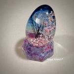 夜桜風景レジン(B品です)