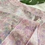 【オーダーOK】入園入学大きいランチョンマット(60×40㎝)★お花とリボンくすみニュアンスカラーピンクラベンダー★給食ナフキンお弁当ランチクロス縫い付けお名前スペース小学校机40×60㎝