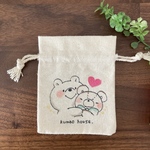 🍀手描きミニ巾着⑦