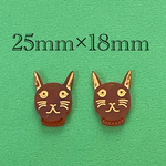 importアクリルチャーム　べっ甲ブラウン　2個入り
