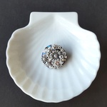 Silver Beads Reunion   小さなまるいビーズ刺繍ブローチ